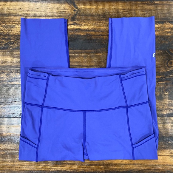 lululemon athletica Pants - Lululemon Fast & Free Crop 19”- Moroccan Blue
